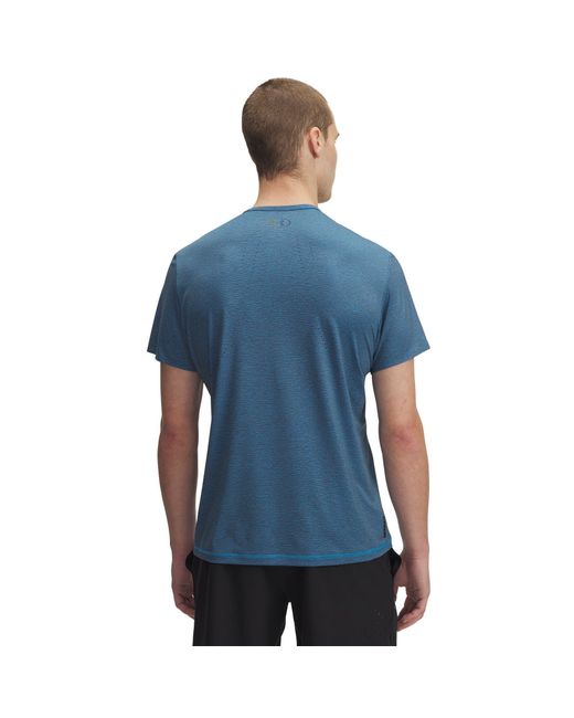 Under Armour Blue Vanish Elite Vent Short-Sleeve Performance Gym Top for men