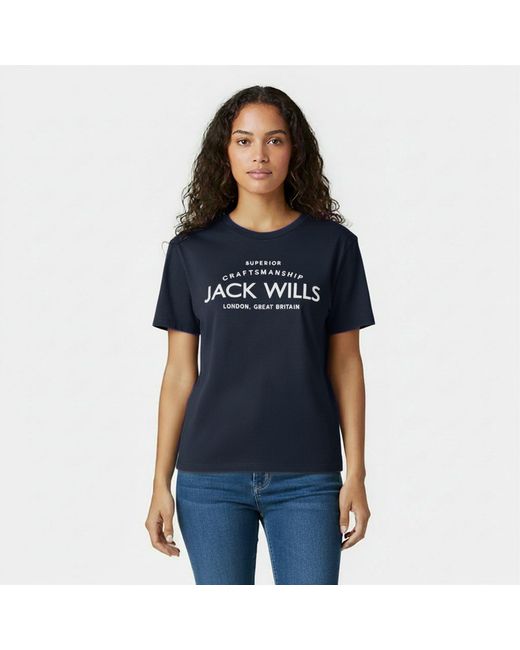 Jack Wills Blue Forstal Boyfriend T-Shirt Ladies