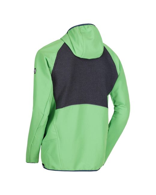 Regatta Green Carpo Water Resistant Wool Long Sleeve Softshell Jacket for men