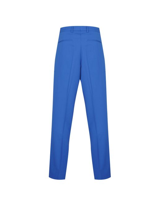 Boss Blue Pris Virgin Wool Trousers for men