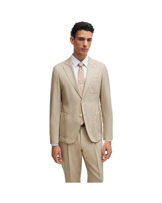 Boss Natural Hbc Lheston 2 Pcs 242 Camel Suit for men