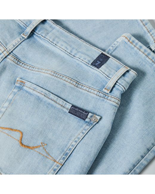 7 For All Mankind Blue Straight Leg Jeans for men
