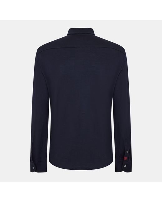 Jacob Cohen Blue Long Sleeve Plain Shirt for men
