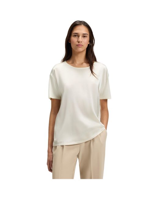 Boss White Esandy Tonal Logo Print T-Shirt