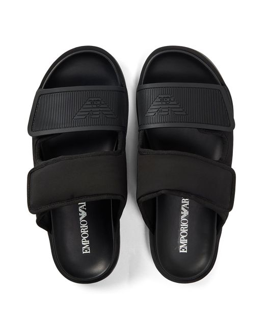 Emporio Armani Black Sandals for men