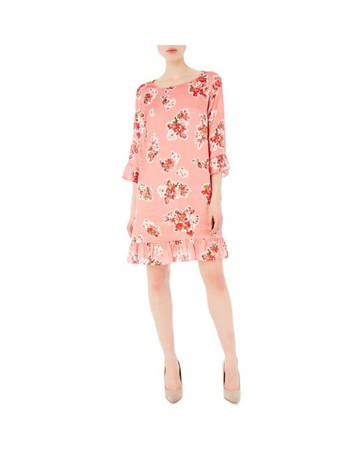 iBlues Pink Vargas Printed Shift Dress