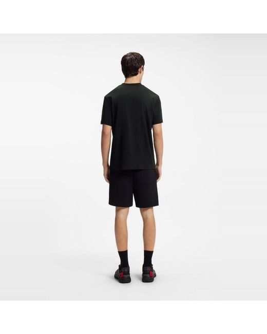 HUGO Black Dikerd Short Sleeve T-Shirt With Artwork Detail for men