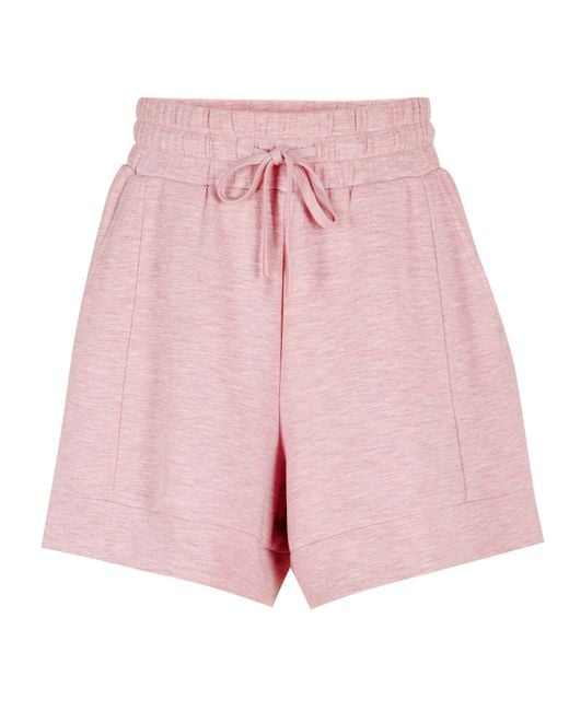Varley Pink Fleece Jogger Shorts