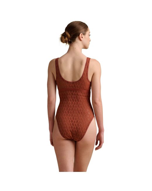 Wolford Red Net Logo Bodysuit