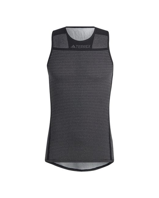 Adidas Gray Terrex Drynamo Sleeveless Baselayer Tank Top for men