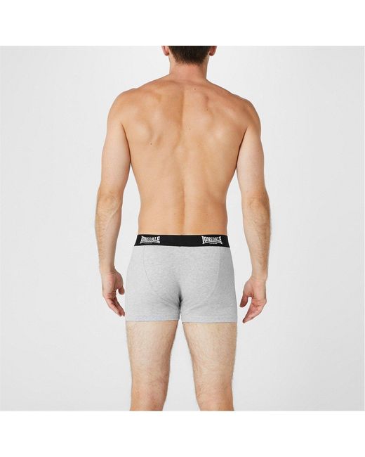 Lonsdale Gray Trunk Shorts 2 Pack for men