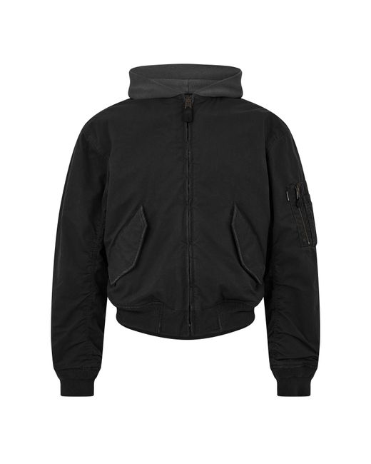 Balenciaga Black Bal Hooded Bmbr Sn63 for men