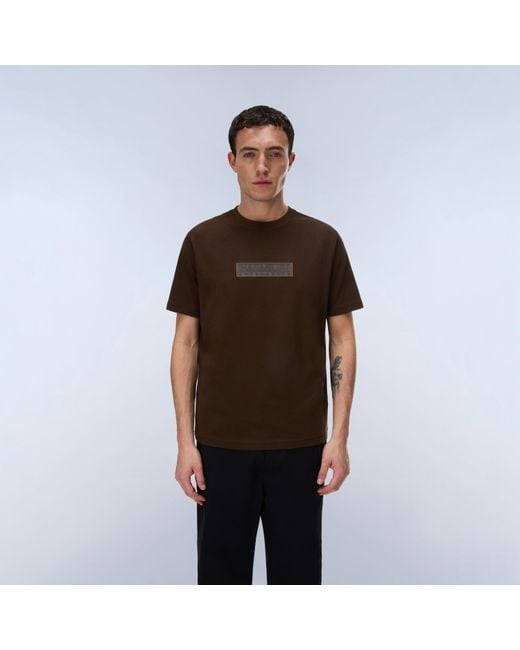 Napapijri Brown Nap Box Logo Short Sleeve T-Shirt for men