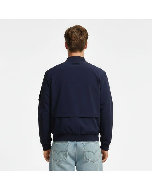 Guess Blue Achille Bomber Jacket for men