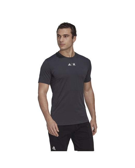 Adidas Blue New York Graphic Tennis Tee