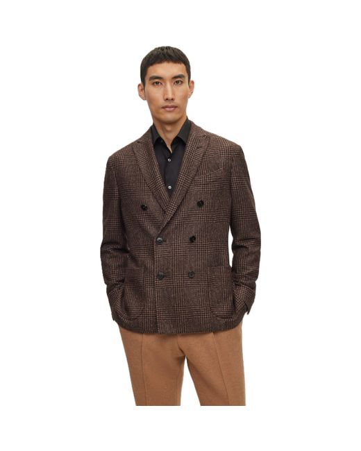 Boss Brown Heston Tailored Fit Formal Jacket for men