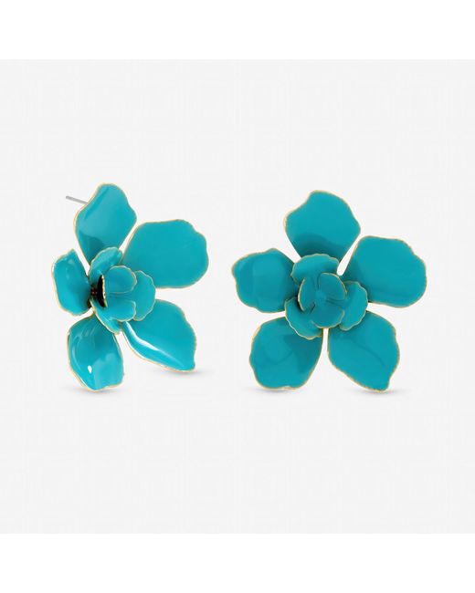 Mood Blue Statement Flower Earrings