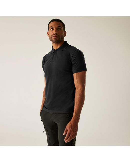 Regatta Black Pro 50/50 Pique Polo for men