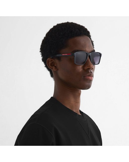 Prada Brown 0Ps 05Ys Aviator Sunglasses for men