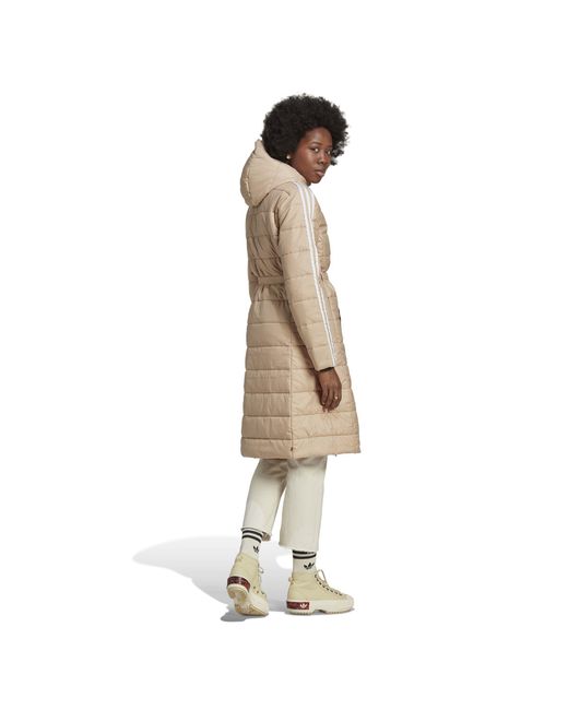Adidas Originals Natural Premium Long Sleeve Slim Fit Short Puffer Jacket