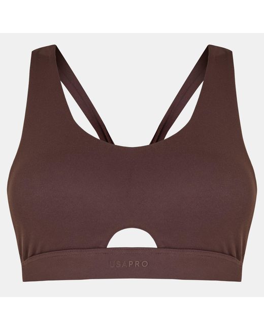 Usa Pro Red Twist Back Bra
