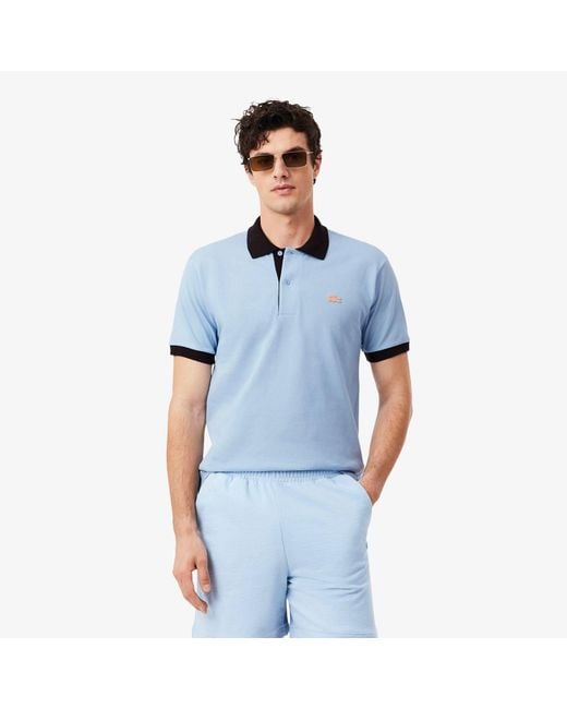 Lacoste Blue Short Sleeve Polo Shirt for men