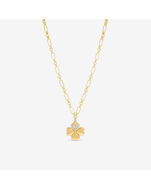 Mood Black Plated Clover Pendant Gift Boxed