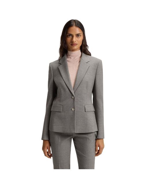 Boss Gray Jia11 Slim-Fit Wool Blend Blazer