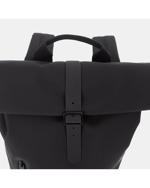 Jack Wills Black Roll Top Backpack