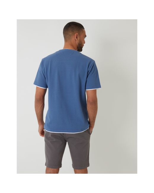 Threadbare Blue Regular Fit T-Shirt for men