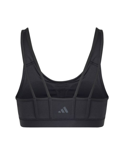 Adidas Blue Medium Impact Non Wired Sports Bra