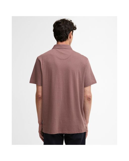 Barbour Purple Short Sleeve Polo Shirt for men