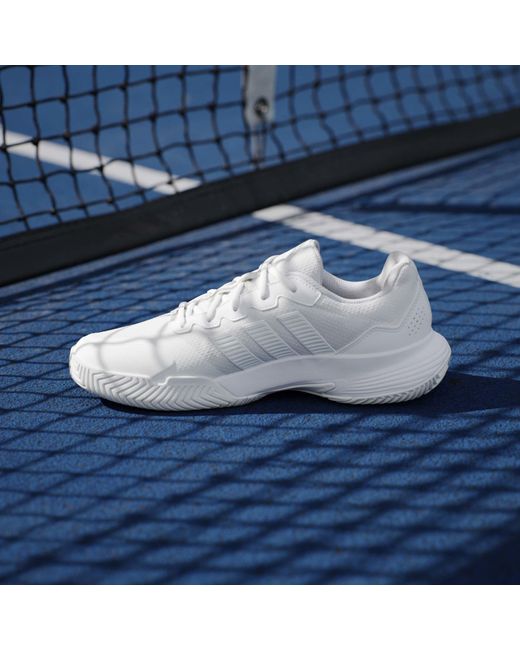 Adidas White Gamecourt Tennis Shoes for men