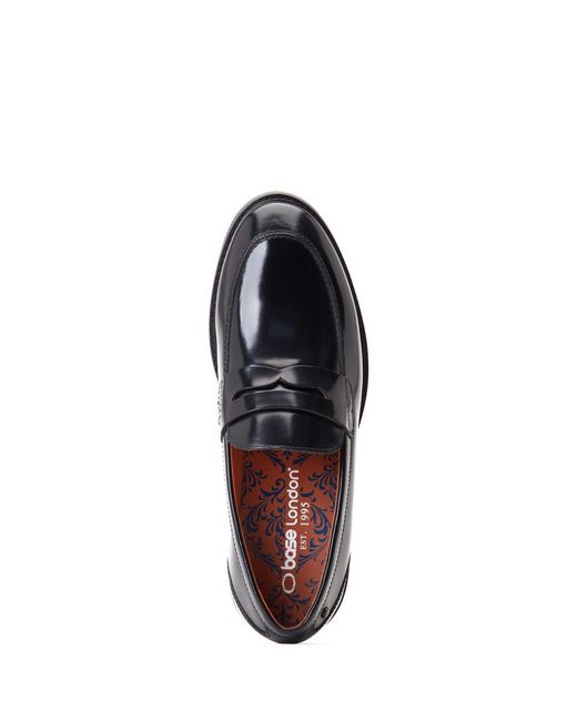 Base London Black Sid Penny Loafer for men