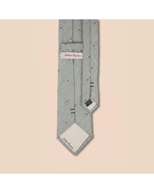 Without Prejudice Blue Luna Silk Macclesfield Neat Tie for men