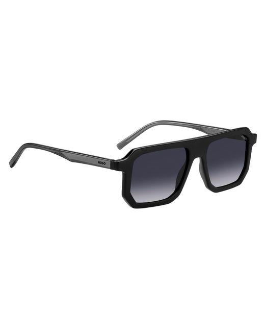 HUGO Black Round Sunglasses for men