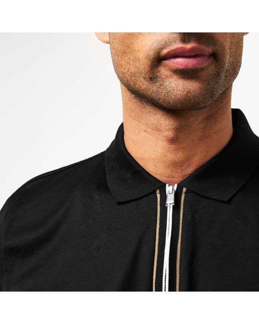 Boss Black H-Paras 65 Polo Quarter Zip Shirt for men