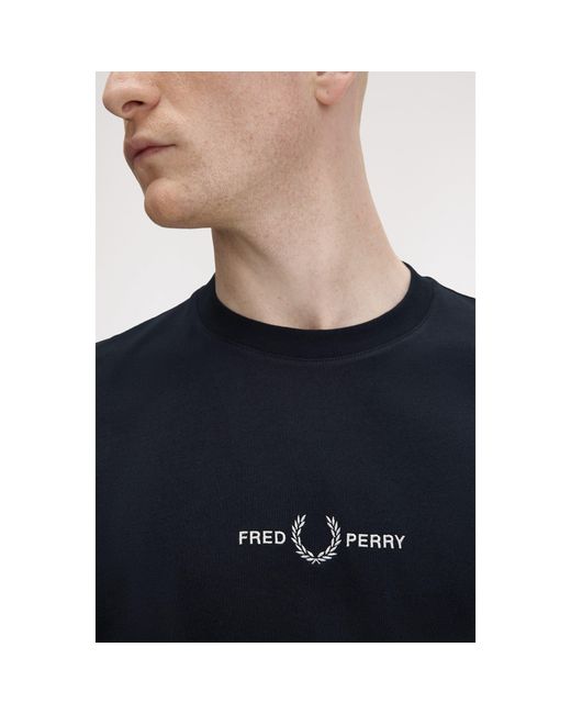 Fred Perry Blue Short Sleeve Twin Tipped Polo Shirt for men