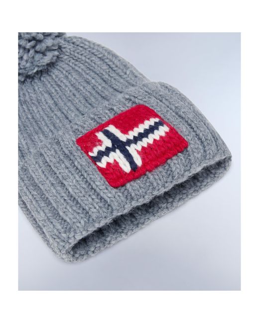 Napapijri Gray Semiury Bobble Hat