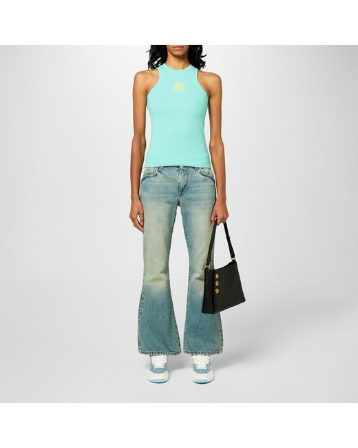 Balmain Blue Retro Pb Tank Top