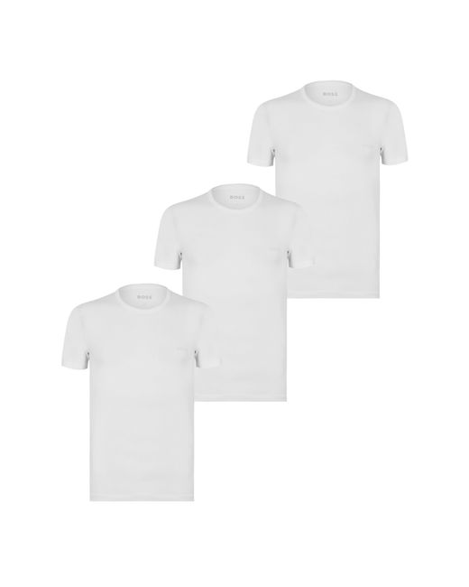 Boss White Tshirt Rn 3P Classic 10243514 for men