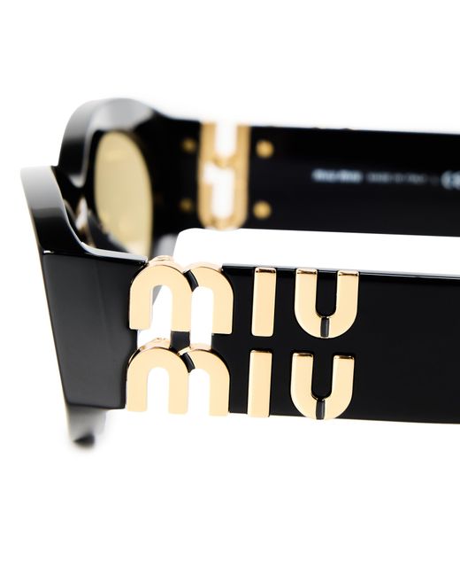 Miu Miu Black Oval Sunglasses