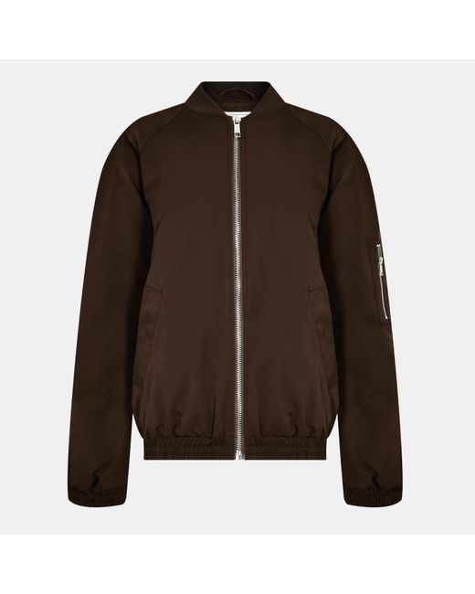 Jack Wills Brown Jw Ribbed Bomber Jacket
