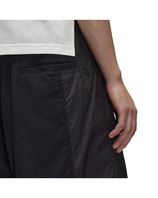 Y-3 Black Nylon Woven Tracksuit Shorts for men