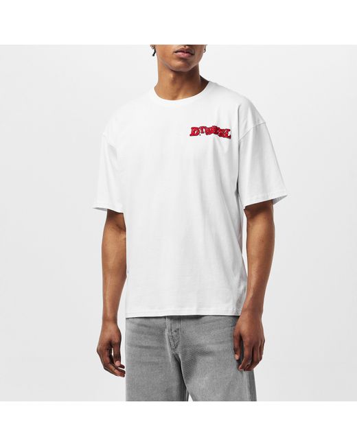 DIESEL White T-Box T-Shirt for men