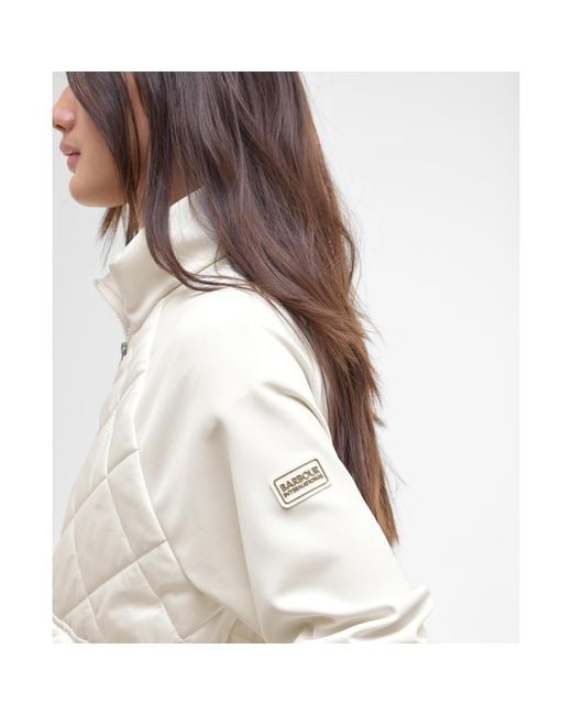 Barbour White B.Intense Ebony Diamond Quilted Jacket