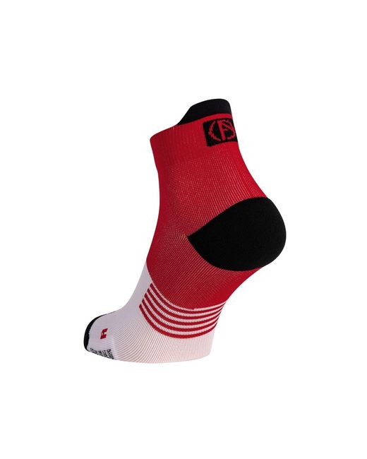 Absolute 360 Red Performance Running Socks: Ankle