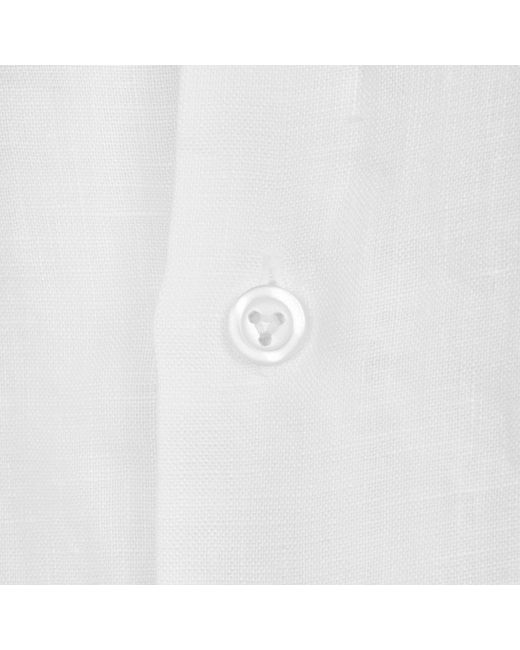 Vilebrequin White Caroubis Long Sleeve Plain Shirt for men