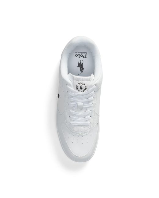 Polo Ralph Lauren White Masters Court Suede Trainers