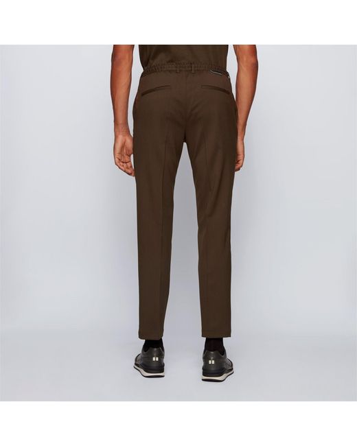 HUGO Brown Slim Fit Trouser for men